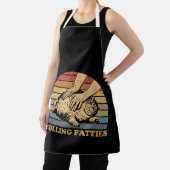 Cat Rolling Fatties Funny Schürze (InSitu)