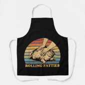 Cat Rolling Fatties Funny Schürze (Vorderseite)