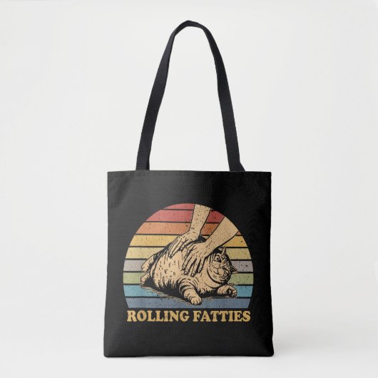 Cat Rolling Fatties Funny Tasche (Vorderseite)