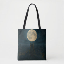 Cat rooftop tote bag tasche