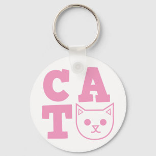 Cat-Rosa Schlüsselanhänger
