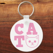 CAT rosa Schlüsselanhänger (Vorderseite)