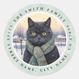 Cat Round Stickers