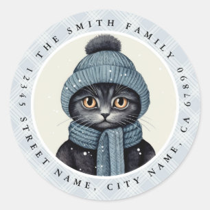 Cat Round Stickers