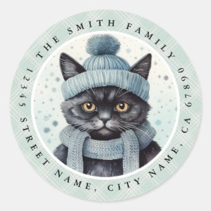 Cat Round Stickers