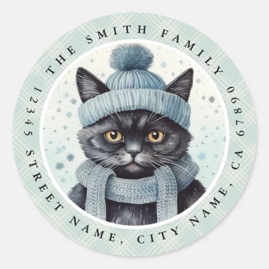 Cat Round Stickers (Vorderseite)