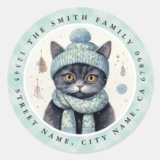 Cat Round Stickers (Vorderseite)