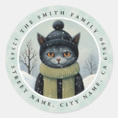 Cat Round Stickers (Vorderseite)