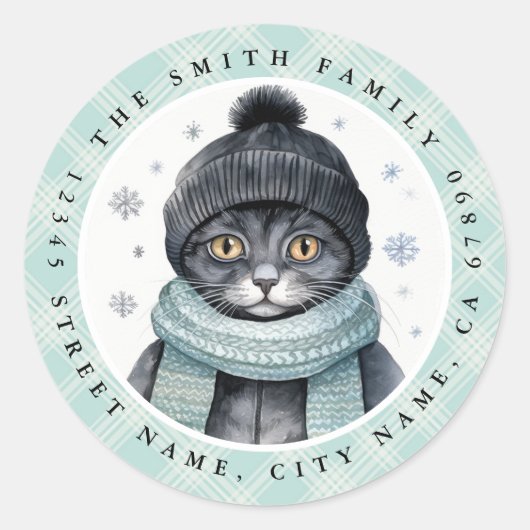Cat Round Stickers (Vorderseite)