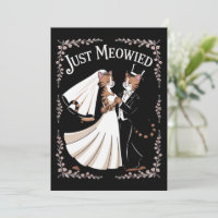Cat Royal Wedding Funny Just Married Paares Tanz