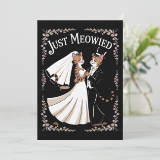 Cat Royal Wedding Funny Just Married Paares Tanz Einladung