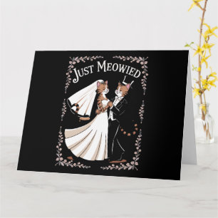 Cat Royal Wedding Funny Just Married Paares Tanz Karte