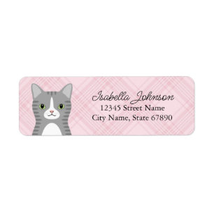 Cat-Rücksendeadressen-Aufkleber