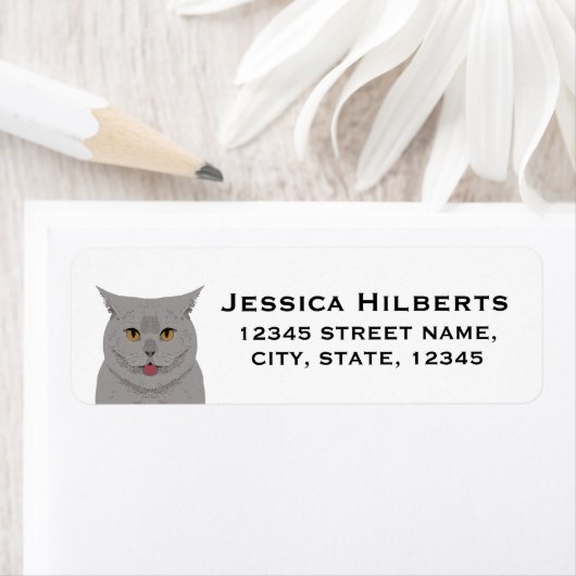 Cat-Rücksendeadressen-Aufkleber - anpassbar (Insitu)