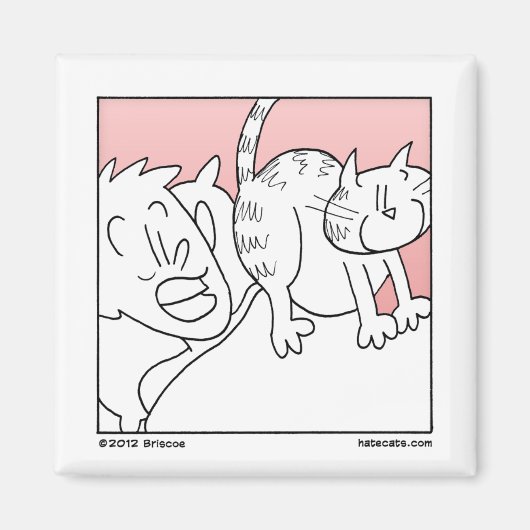 Cat Rude Awakening Magnet (Vorne)