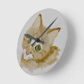 Cat Runde Wanduhr (Winkel)
