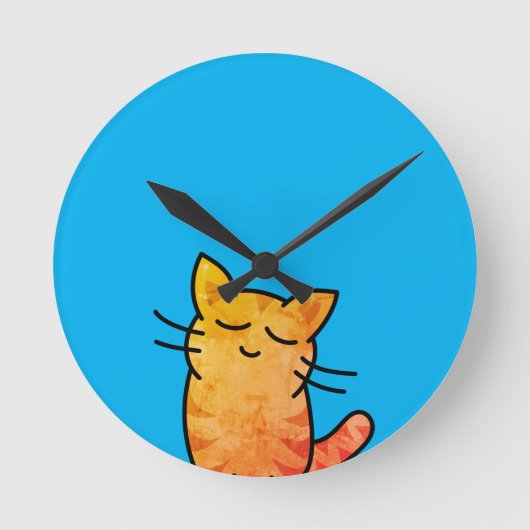 Cat Runde Wanduhr (Vorderseite)