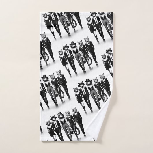 Cat Runway Models durch den Catwalk Badhandtuch Set (Handtuch)