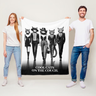 Cat Runway Models durch den Catwalk Fleecedecke