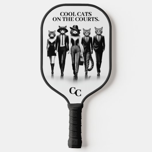 Cat Runway Models durch den Catwalk Pickleball Schläger (Rückseite)