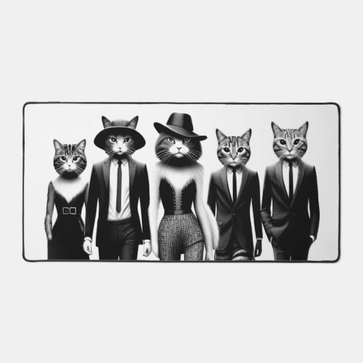 Cat Runway Models durch den Catwalk Schreibtischunterlage (Vorderseite)
