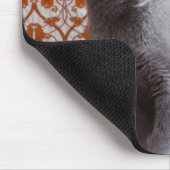 Cat (Russian blue) and wallpaper background Mousepad (Ecke)