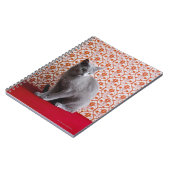 Cat (Russian blue) and wallpaper background Notizblock (Linke Seite)