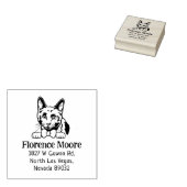 Cat Russian Blue Rücksendeadresse Gummistempel (Stempel)