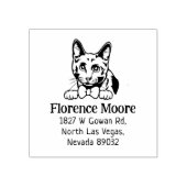 Cat Russian Blue Rücksendeadresse Gummistempel (Prägung)