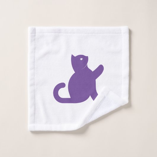 Cat sagt Hallo Badhandtuch Set (Waschlappen)