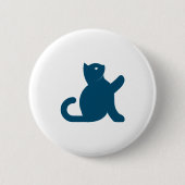Cat sagt Hallo Button (Vorderseite)