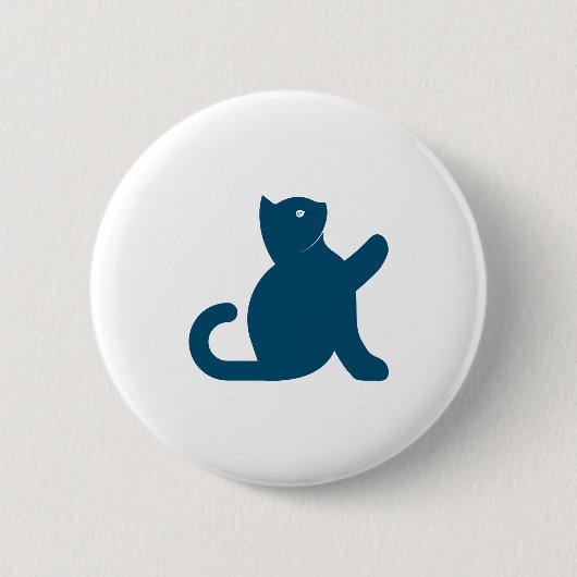 Cat sagt Hallo Button (Vorderseite)