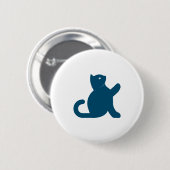Cat sagt Hallo Button (Vorne & Hinten)