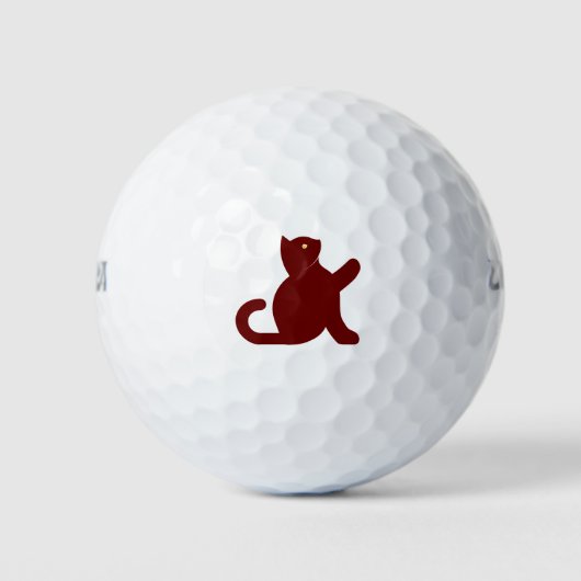 Cat sagt Hallo Golfball (Vorderseite)