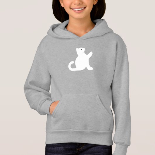 Cat sagt Hallo Hoodie (Vorderseite)