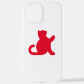 Cat sagt Hallo iPhone Hülle (Rückseite)