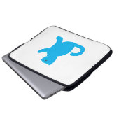 Cat sagt Hallo Laptopschutzhülle (Vorne Knopf)