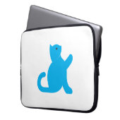 Cat sagt Hallo Laptopschutzhülle (Vorderseite Links)