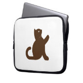 Cat sagt Hallo Laptopschutzhülle (Vorderseite Links)