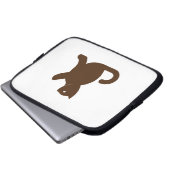 Cat sagt Hallo Laptopschutzhülle (Vorne Knopf)