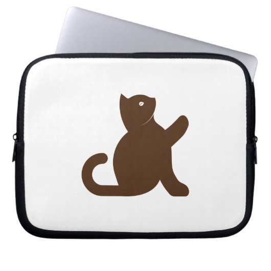 Cat sagt Hallo Laptopschutzhülle (Vorderseite)