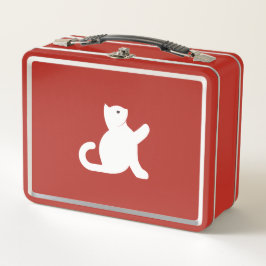 Cat sagt Hallo Metall Brotdose