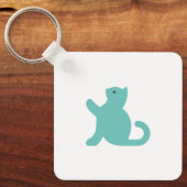 Cat sagt Hallo Schlüsselanhänger (Vorderseite)