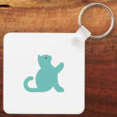 Cat sagt Hallo Schlüsselanhänger (Rückseite)