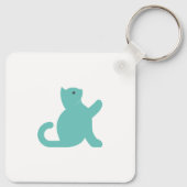 Cat sagt Hallo Schlüsselanhänger (Rückseite)