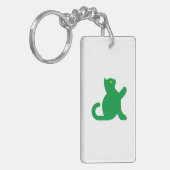 Cat sagt Hallo Schlüsselanhänger (Vorderseite links)