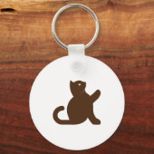 Cat sagt Hallo Schlüsselanhänger (Vorderseite)