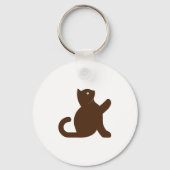 Cat sagt Hallo Schlüsselanhänger (Rückseite)