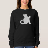 Cat sagt Hallo Sweatshirt (Vorderseite)