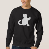 Cat sagt Hallo Sweatshirt (Vorderseite)